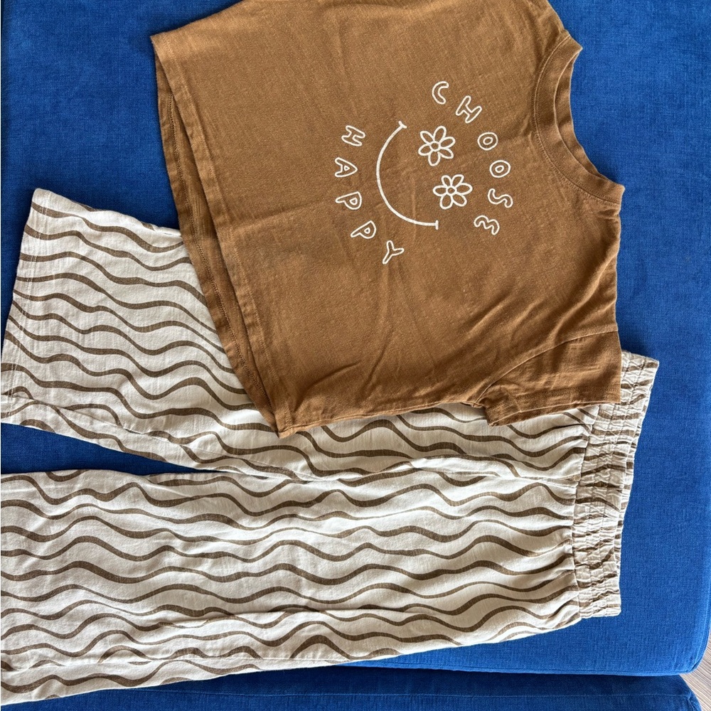 Brown 'Choose Happy' Rylee and Cru Set
